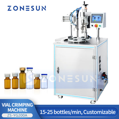 ZONESUN ZS-YG200A Semi-Automatic Vial Aluminum Cap Crimping Machine