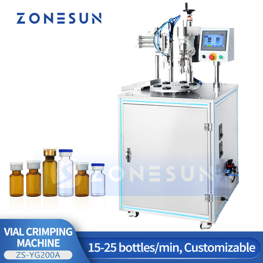 ZONESUN ZS-YG200A Semi-Automatic Vial Aluminum Cap Crimping Machine