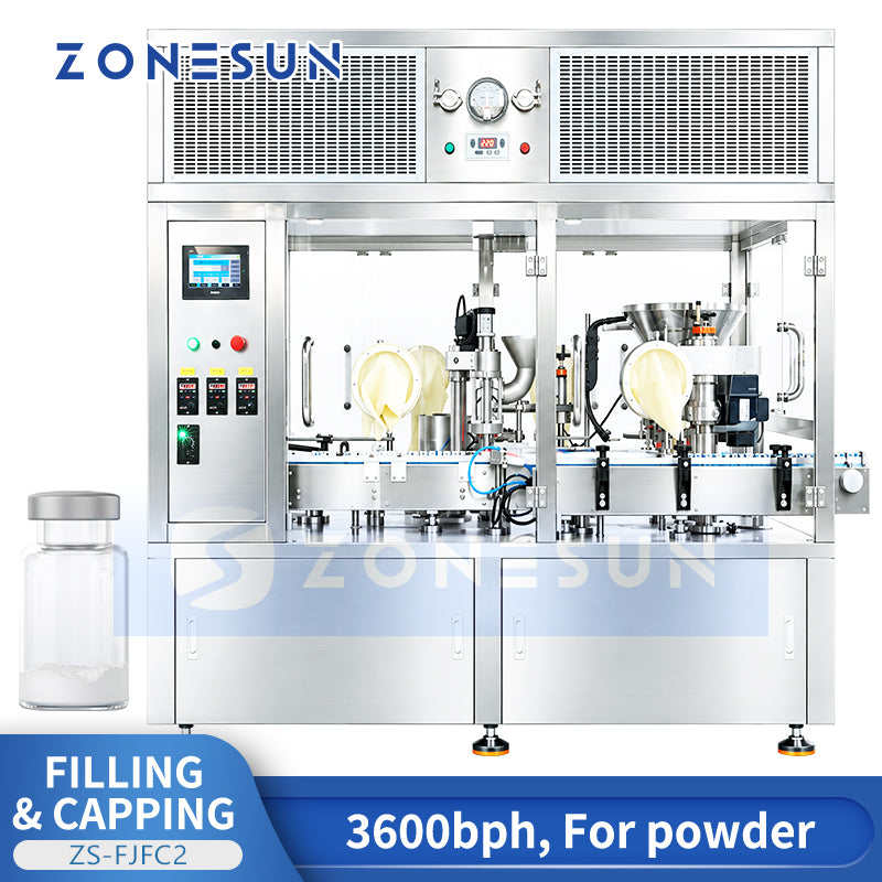 ZONESUN ZS-FJFC2 Automatic Small-dose Powder Vial Filling and Stoppering Machine