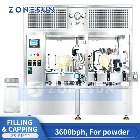 ZONESUN ZS-FJFC2 Automatic Small-dose Powder Vial Filling and Stoppering Machine