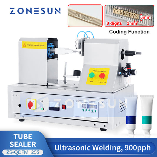 ZONESUN ZS-QDFW125S Ultrasonic Plastic Tube Sealing Machine