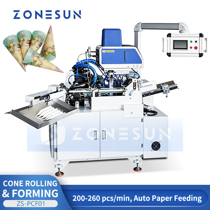 ZONESUN ZS-PCF01 Automatic Tapered Paper Sleeve Rolling and Gluing Machine