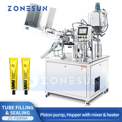 ZONESUN ZS-FS009A Automatic Aluminum Tube Filling Folding Sealing Machine for Gel and Hand Cream