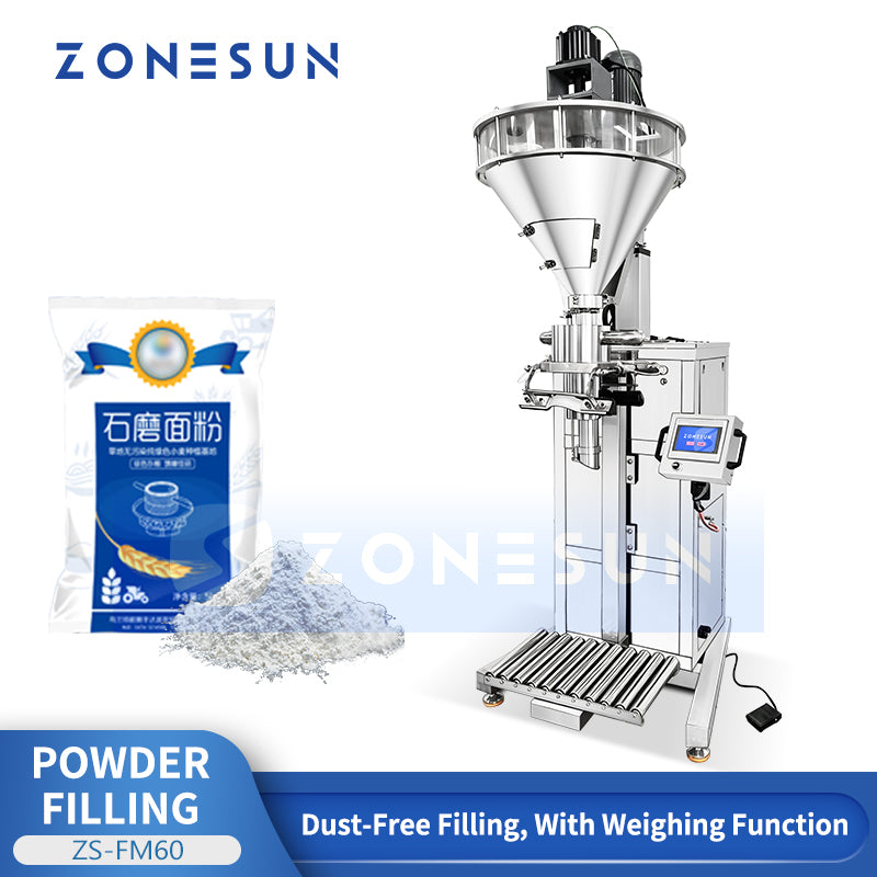 ZONESUN ZS-FM60 Powder Filling Machine Automatic Weighing Filler for Milk-Powder Flour