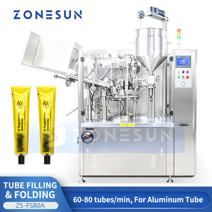 ZONESUN ZS-FS80A Aluminum Tube Multi-Fold Sealing and Coding Machine