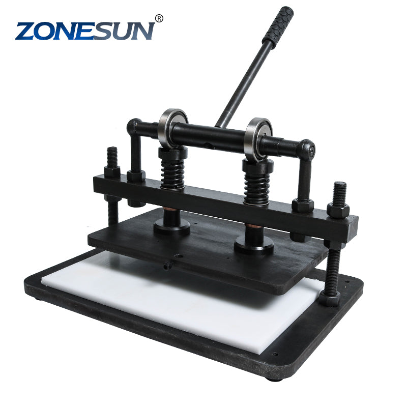 ZONESUN 36×22cm Manual Leather Die Cutting Machine for Handbag Templates