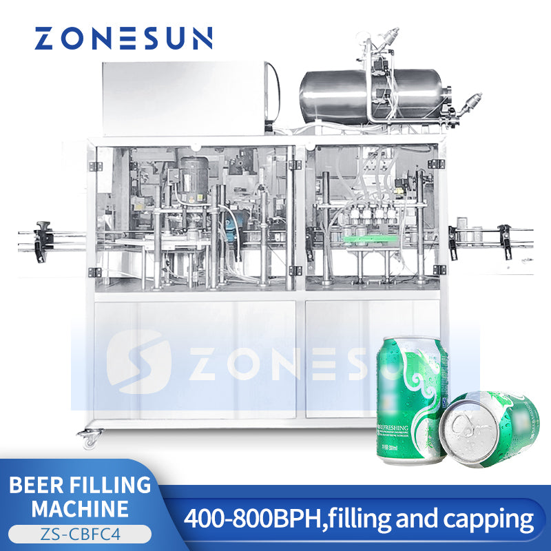 ZONESUN ZS-CBFC4 Beer Can Filling and Sealing Machine  ZONESUNPRO