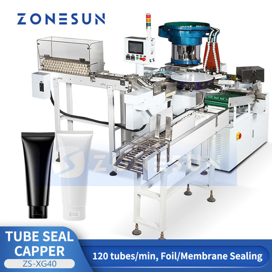 ZONESUN ZS-XG40 Automatic Plastic Tube Sealing and Capping Machine For Facial Cleanser Toothpaste