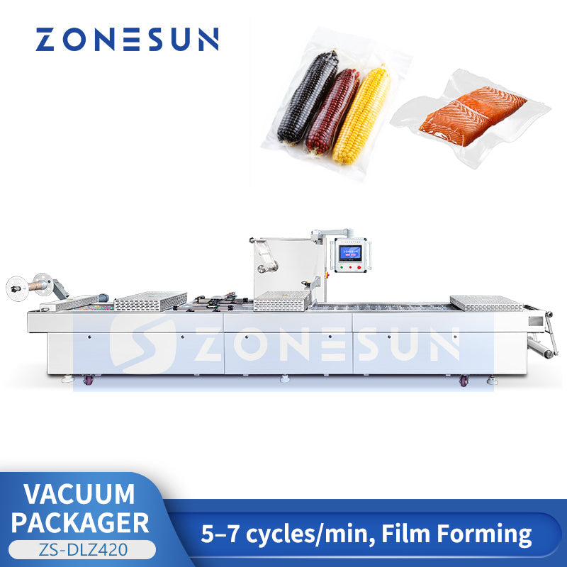 ZONESUN ZS-DLZ420 Automatic Vacuum Shrink Packaging Machine For Food  ZONESUNPRO