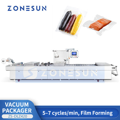 ZONESUN ZS-DLZ420 Automatic Vacuum Shrink Packaging Machine For Food