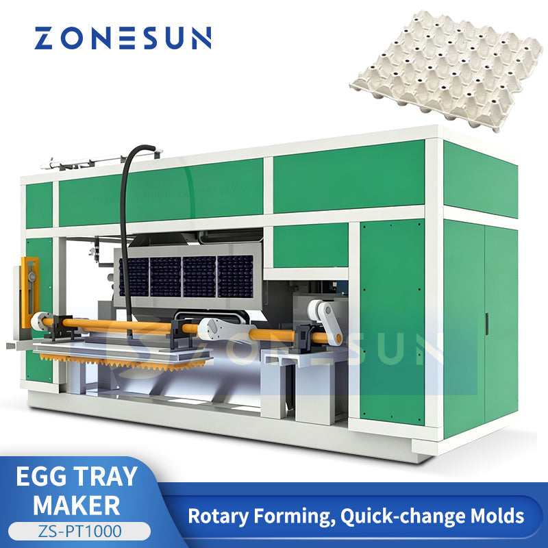 ZONESUN ZS-PT1000 Egg Tray Making Machine with Pulp Molding System