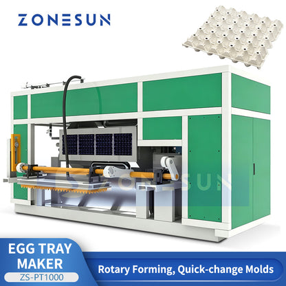 ZONESUN ZS-PT1000 Egg Tray Making Machine with Pulp Molding System