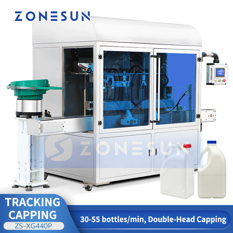 ZONESUN ZS-XG440P Continuous Motion Automatic Bottle Cap Tightening Machine