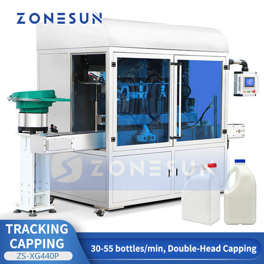 ZONESUN ZS-XG440P Continuous Motion Automatic Bottle Cap Tightening Machine