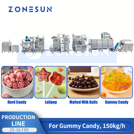 ZONESUN ZS-GL150 Gummy Packaging Machine Candy Production Line