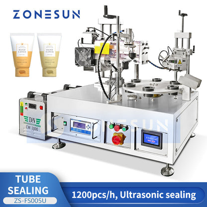 ZONESUN ZS-FS005U Semi-Automatic Ultrasonic Tube Sealing Machine For Toothpaste & Cosmetic