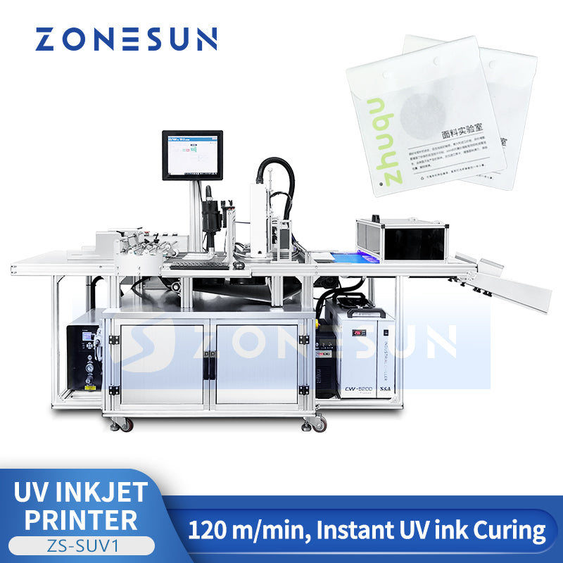 ZONESUN ZS-SUV1 UV Inkjet Coding Printer with Automatic Paging Machine