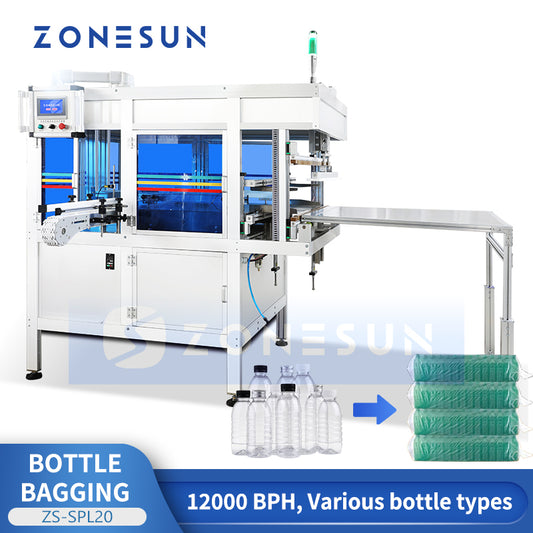 ZONESUN ZS-SPL20 Automatic Plastic Bottle Bagging Machine Plastic Container Packaging Machine