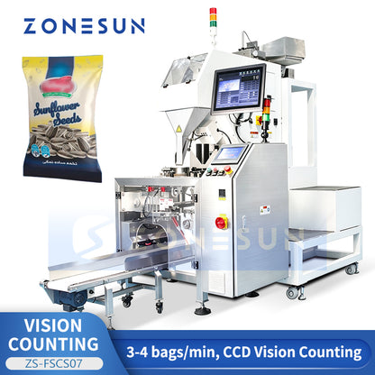 ZONESUN ZS-FSCS07 High-Speed CCD Vision Counting & Packaging Machine for Small Parts
