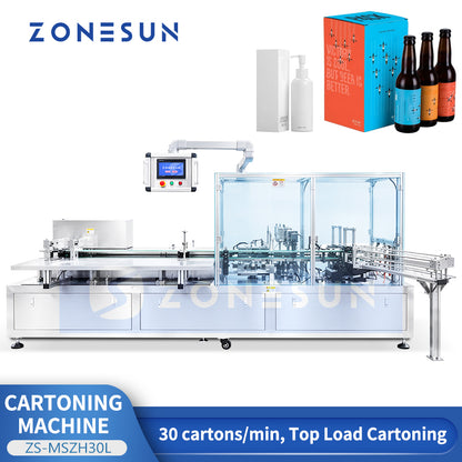 ZONESUN ZS-MSZH30L Automatic Top Load Cartoning Machine
