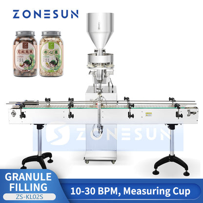 ZONESUN ZS-KL02S Automatic Volumetric Cup Granule Filling Machine Quantitative Filler