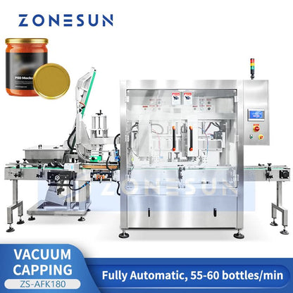 ZONESUN ZS-AFK180 Continuous Twist-off Caps Vacuum Capping Machine  ZONESUNPRO