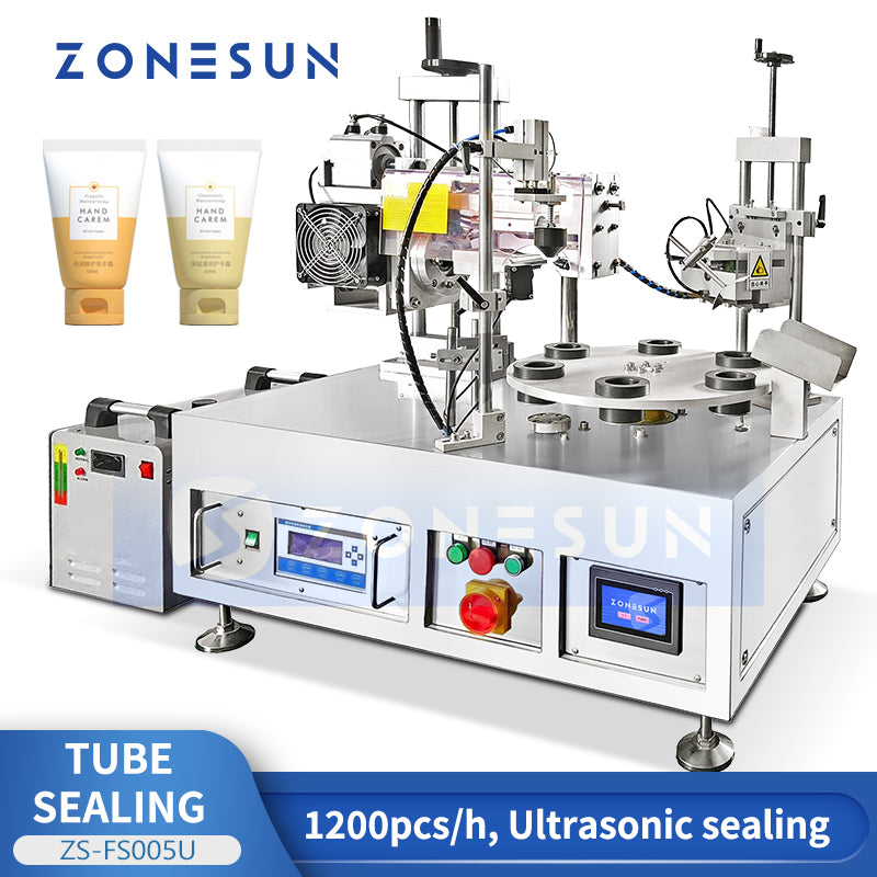 ZONESUN ZS-FS005U Semi-Automatic Ultrasonic Tube Sealing Machine For Toothpaste & Cosmetic
