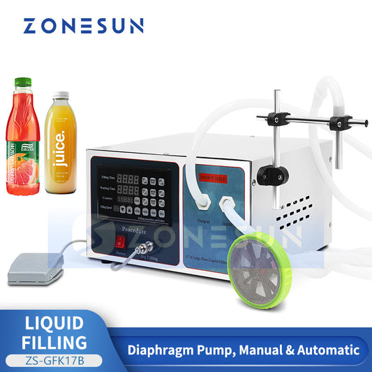 ZONESUN ZS-GFK17B 20-17000ml Semi Automatic Diaphragm Pump Liquid Filling Machine  ZONESUNPRO