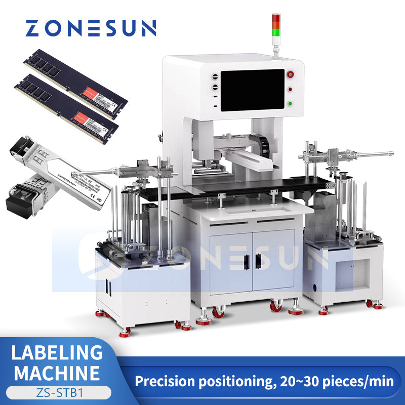Zonesun ZS-STB1 CCD Visual Inspection Labeling Machine with Feeder an ...