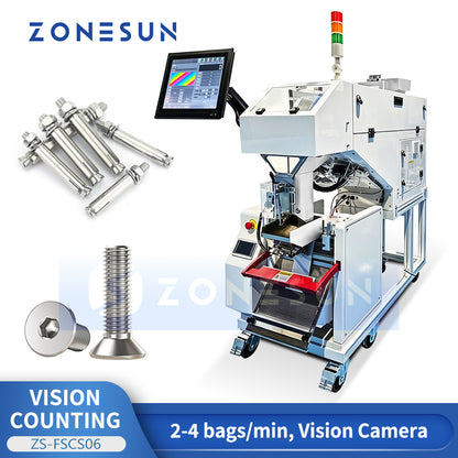 ZONESUN ZS-FSCS06 Automatic Vision Counting & Bagging Machine for Screws and Small Parts