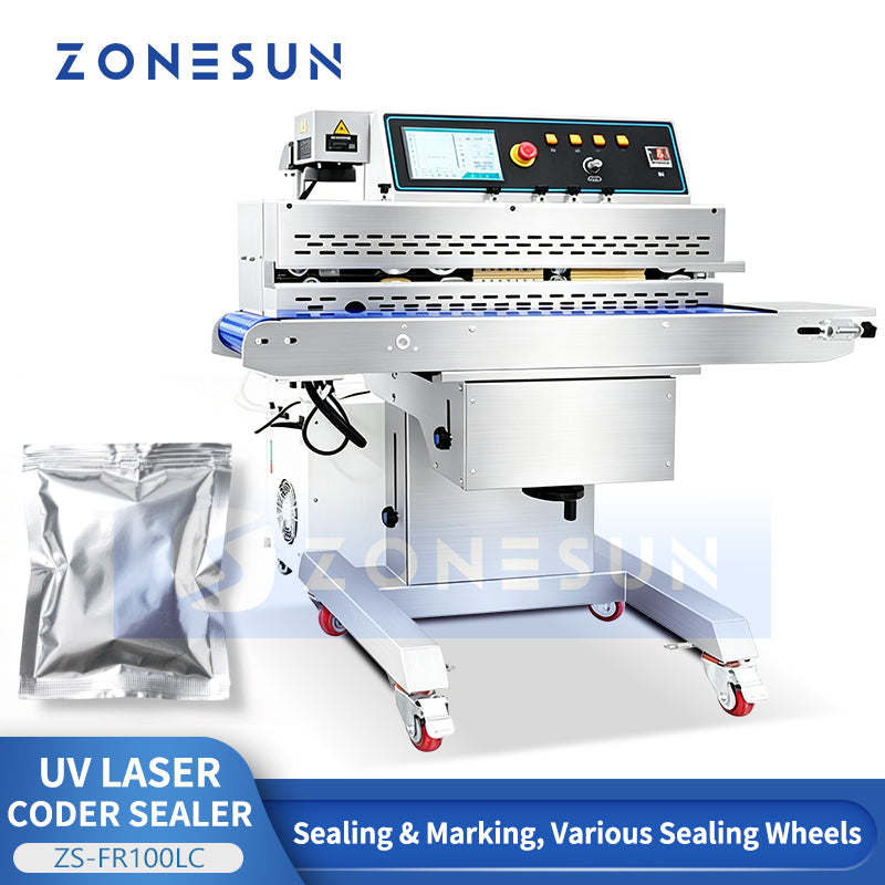 ZONESUN ZS-FR100LC UV Laser Continuous Bag Sealing Machine