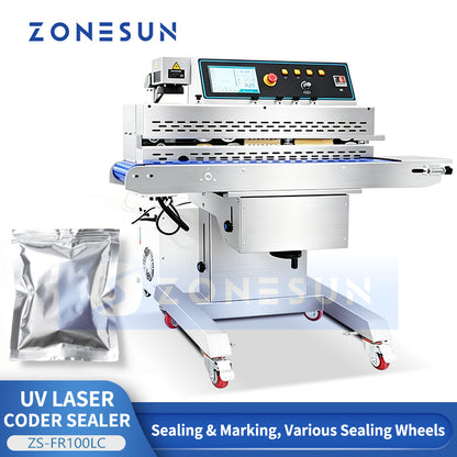ZONESUN ZS-FR100LC UV Laser Continuous Bag Sealing Machine