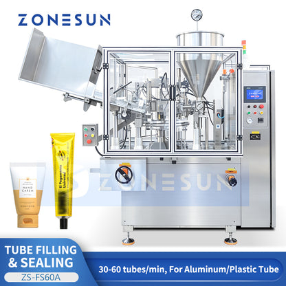 ZONESUN ZS-FS60A Cream Ointment Aluminum and Plastic Tube Filling Machine