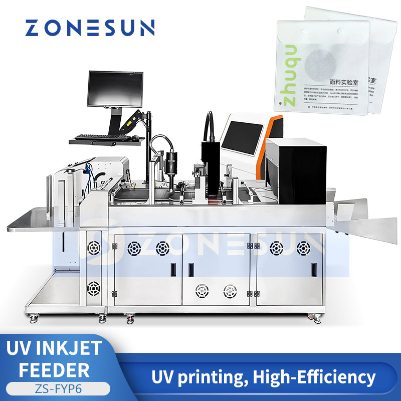 ZONESUN ZS-FYP6 Automatic UV Inkjet Batch Coding Machine for Labels & Cards Print