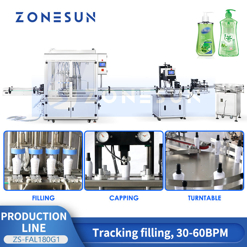 Automatic Liquid Filling and Capping Line