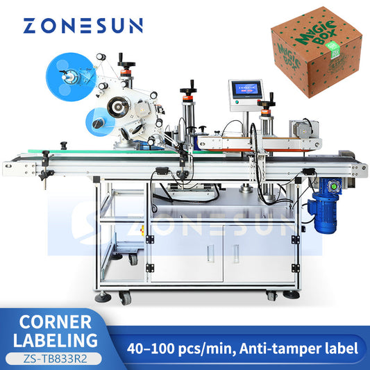 ZONESUN ZS-TB833R2 Anti-tamper Corner Labeling Machine for Box