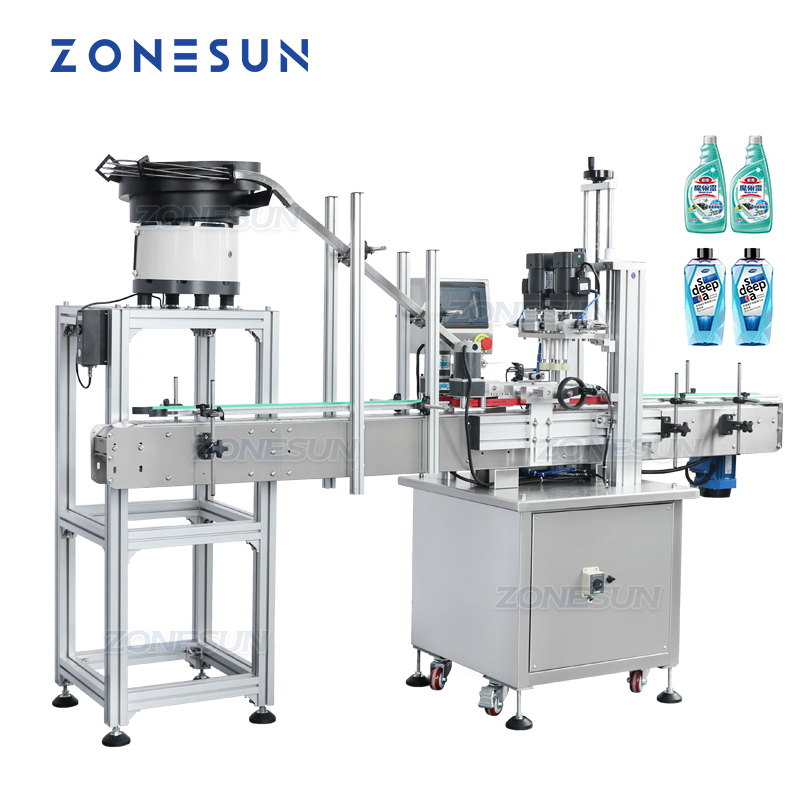 ZONESUN ZS-XG16P Automatic Bottle Capping Machine with Vibratory Bowl  ZONESUNPRO
