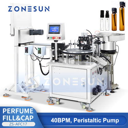 ZONESUN ZS-AFC17 Automatic 2 Nozzles Liquid Peristaltic Pump Filling Capping Machine