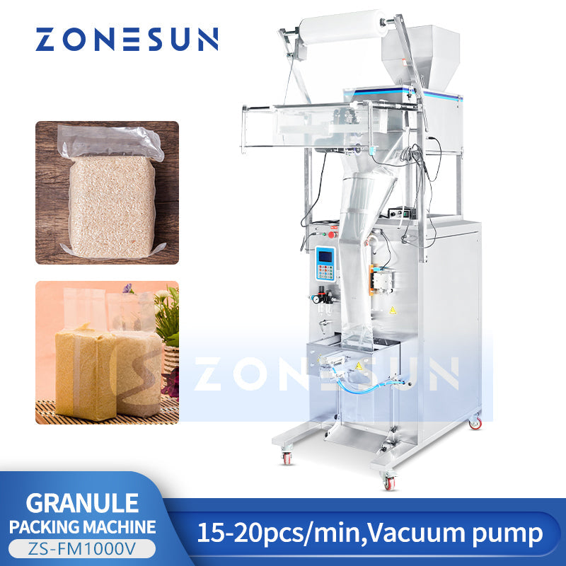 ZONESUN ZS-FM1000V Automatic Granule VFFS Machine Nuts Vacuum Filling & Sealing Machine