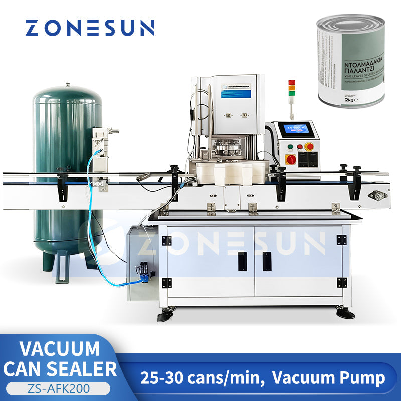 ZONESUN automatic vacuum can sealing machine 