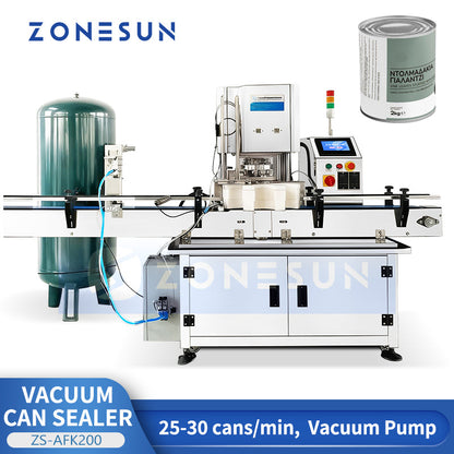 ZONESUN automatic vacuum can sealing machine 