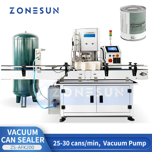ZONESUN automatic vacuum can sealing machine 