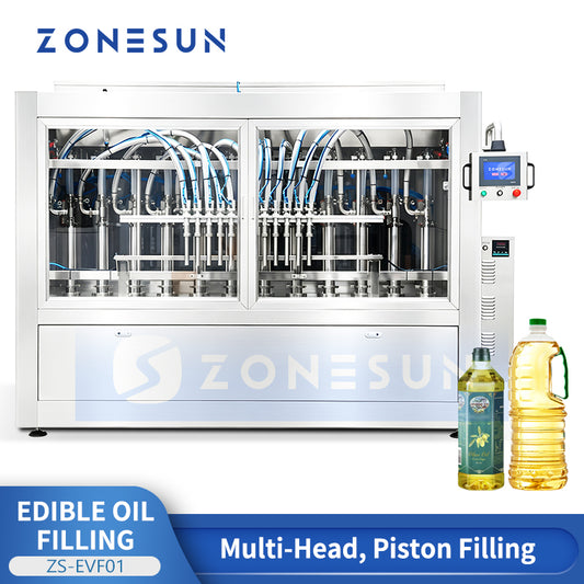 ZONESUN ZS-EVF01 Automatic Cooking Oil Bottle Filler Piston Filling Machine