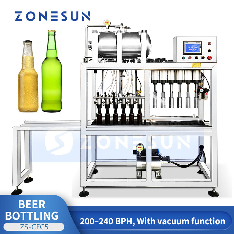 ZONESUN ZS-CFC5 Semi-Automatic Beer Bottle Filling and Capping Machine
