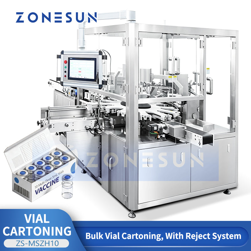 Stainless steel vial cartoner machine