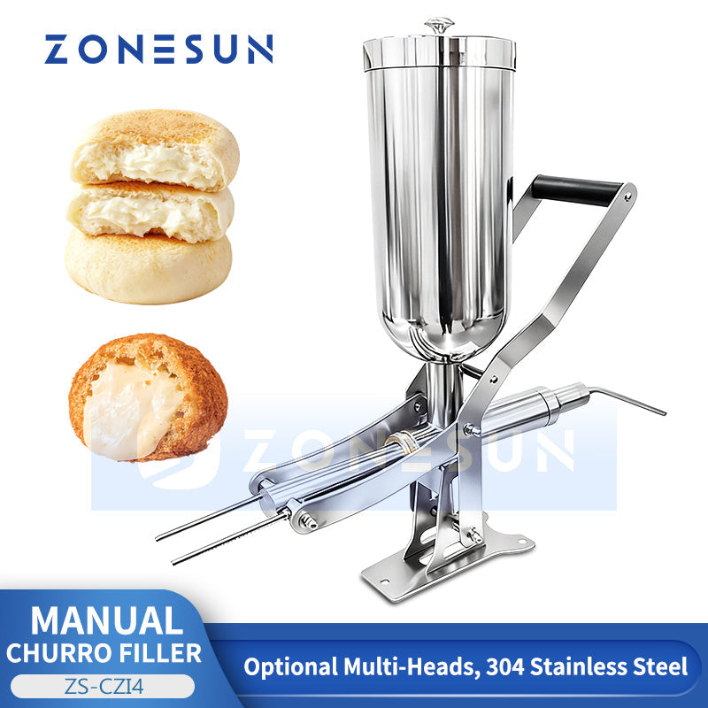 ZONESUN ZS-CZI4 Manual Cream Filling Injector for Bakery Use Donuts, Churros Puffs & Cakes Paste with Precision Dosing System