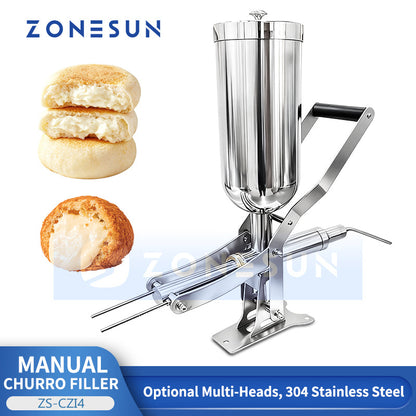 ZONESUN ZS-CZI4 Manual Cream Filling Injector for Bakery Use Donuts, Churros Puffs & Cakes Paste with Precision Dosing System