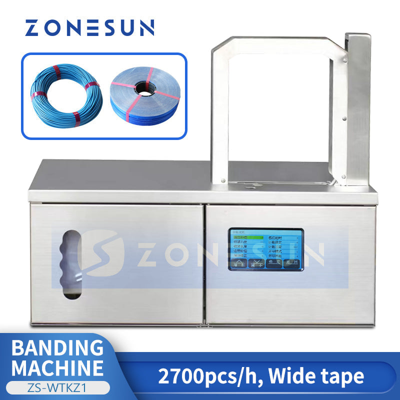 ZONESUN ZS-WTKZ1 OPP Tape Strapping Machine Wire Tape Banding Machine  ZONESUNPRO