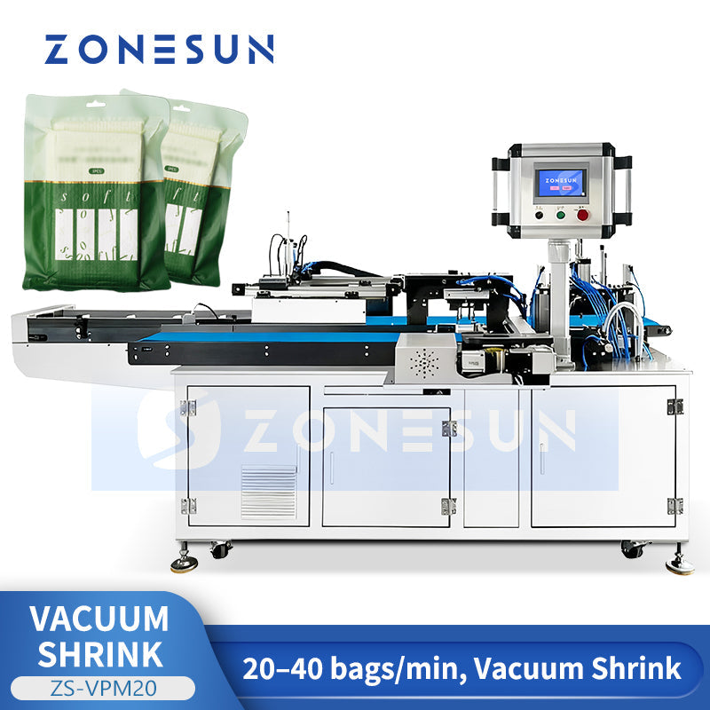 ZONESUN ZS-VPM20 Automatic Bag Feeding Vacuum Shrink Packaging Machine