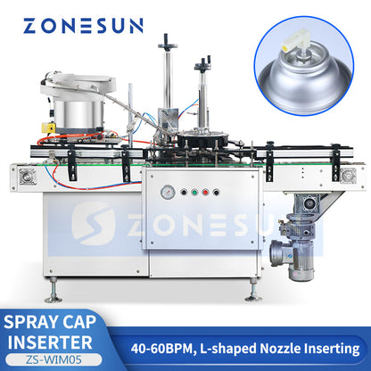 ZONESUN ZS-WIM05 Automatic Spray Nozzle Packaging Machine for Aerosol Cans